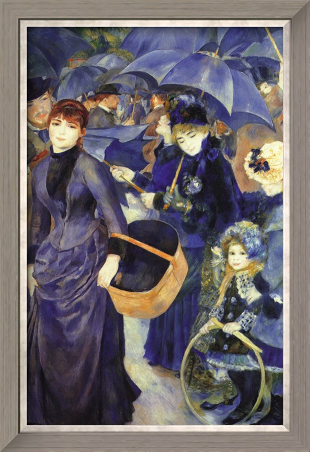 Les Para Pluies - Pierre Auguste Renoir Painting